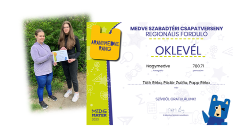 Medve Szabadtéri Matematika Verseny - ARANY fokozat